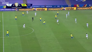 Di María scores puts Argentina 1-0 up against Brazil in the Copa America Final