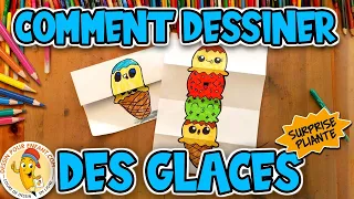 Comment dessiner des GLACES étape par étape (surprise pliante) | Dessin Pour Enfant