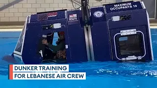 Lebanese Air Force undergo Royal Navy underwater escape training