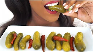 ASMR SPICY PICKLES CHALLENGE | CRUNCHY EATING SOUNDS