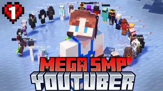 MINECRAFT MEGA SMP TẬP 1 | BON BỊ ÉP LÀM THỦ LĨNH NHÓM BÁO ĐI QUẬY 30 YOUTUBER KHÁC