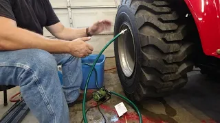 Cheap Way of Loading Tractor Tires | Ballast for Tractors