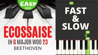 Ecossaise in G major WoO 23 – Beethoven | Easy Piano Sheet Music for Beginner Pianists