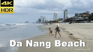 4K HDR | Walking Along My Khe Beach in Da Nang | Vietnam 2023 - With Binaural Sound