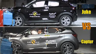 2020 Nissan Juke VS Renault Captur – Crash Tests / Very safe Crossovers