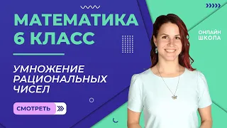 Умножение рациональных чисел. Видеоурок 25. Математика 6 класс