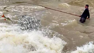 Real Life 100% Net Fishing In River At The Countryside .(Episode 18)