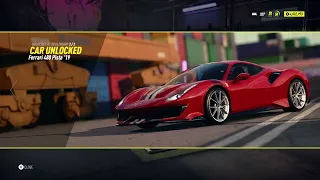 Need for Speed™ Heat 100% completed Ferrari 488 Pista ‘19 unlocked