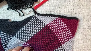 Single Crochet Edges & Hiding the Tails on Woven Scarf - Continuous Strand Weaving - Beginner How To