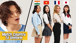 Match School Uniform To Country | India, Vietnam, France, Japan, Brazil, The US, Korea