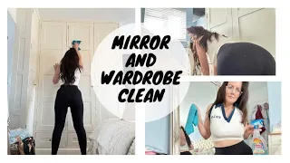 Clean With Me | Mirror & Wardrobe Clean | Cleaning Motivation