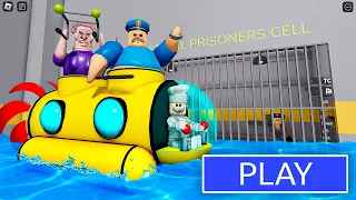 Playing Barry's Submarine Water Mode! Barry's Prison Run Obby Walkthrough Roblox