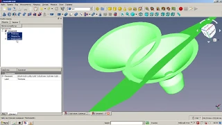 11. FreeCad, Sketcher, Part, смена толщины стенок, закручивание, симметрия, сечение, раскрашивание.