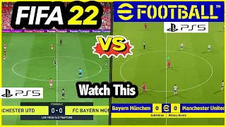 FIFA 22 vs eFootball 2022 Comparison - Gameplay, Graphics & More (PS5)