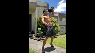Day 359 FitPro Hawaii Workout - 40 kg./88 lbs. Kettlebell Clean & Jerk - May 11, 2021, 11:55 am