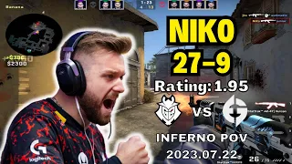 【NiKo POV】(27-9) vs EG (Inferno) BLAST Premier Fall Groups 2023