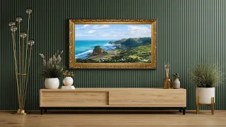 Ocean Seaside 4K Photography  Framed Peaceful Art - Screensaver  - TV Wallpaper HD