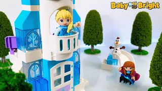 Building the Disney FROZEN PALACE ❄️ Duplo Positive Toy Play for Kids and Preschool