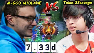 Miracle vs 23savage - M GOD Puck MIDLANE SERVER EU Dota 2 7.33D New Patch pro Gameplay