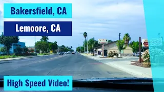 Bakersfield, CA to Lemoore, CA - High Speed Driving Video