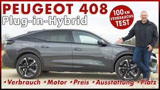 Peugeot 408 Hybrid 100 km Verbrauch Test - Der Cupra Formentor Konkurrent? PHEV Review Deutsch 2023