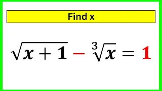 🔴Singapore Math Olympiad | A Nice Radical Problem | Find the Value Of X