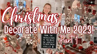 Christmas Decorate With Me 2023 Part 1! Decorating My Living Room For CHRISTMAS 2023!