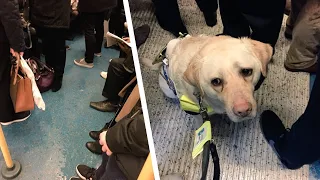 Dem Blinden kommen im Zug die Tränen. Der Grund ist unfassbar traurig!