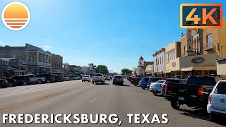 🇺🇸 [4K60] Fredericksburg, Texas! 🚘 Drive with me through a Texas town in the Texas Hill Country!
