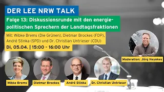 Diskussionsrunde mit den energiepolitischen Sprechern der Landtagsfraktionen