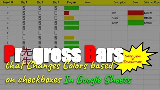 Progress Bar that Changes Colors Based on Checkboxes in Google Sheets