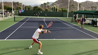 Andrey Rublev | Hitting the Living BWEEH Out of Balls - IW Court Level Practice (w/ Aslan Karatsev)