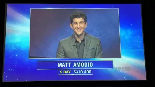 Jeopardy, intro - Matt Amodio Day 10 (8/3/21)