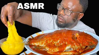 ASMR TILAPIA FISH WITH FUFU AND PEPPER SOUP | AFRICAN FOOD