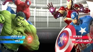 Spiderman and Hulk vs Iron Man and Captain America - Marvel vs. Capcom: Infinite