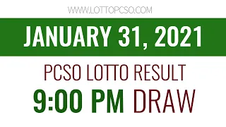 PCSO Lotto Result Jan 31, 2021 9PM Draw (6/58 6/49 Swertres/3D & EZ2/2D)