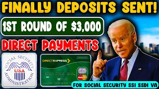 SSA Finally Send Deposits! 1st Round of $3,000 Direct Payments Sent For Social Security SSI SSDI VA