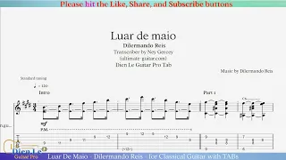 Luar De Maio - Dilermando Reis - for Classical Guitar with TABs