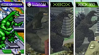 Godzilla Destroy All Monsters Melee (2002) GBA vs GameCube vs XBOX vs XBOX 360 (Graphics Comparison)