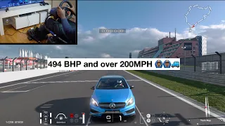 Mercedes A45 AMG 493BHP- GT Sport Nurburgring & top speed at Route X- Logitech G29 +Shifter gameplay