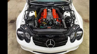 Highly customized Mercedes Benz SL55 AMG with 700 horsepower! Exhaust sounds and full tour.