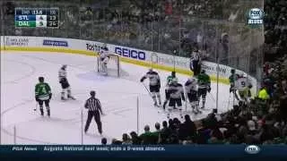 Jaden Schwartz wicked wrister goal 5-4 St. Louis Blues vs Dallas Stars April 3 2015 NHL