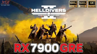 Helldivers 2 | RX 7900 GRE | R5 7600 | 1080p, 1440p, 4k benchmarks