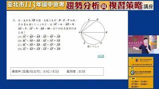 【113年國中會考趨勢分析與複習策略講座】數學科 鄧家駿老師