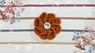 How To Crochet 8 Petal 3d Flower Tutorial For Beginners By Shagufta's Creation.