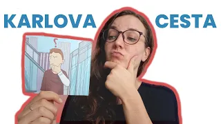 Draw me a story in simple Czech with Monika - "Karel jede na dovolenou"