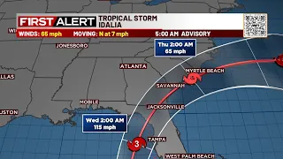 Idalia now forecast to be major Cat 3 hurricane before making landfall along Florida's Gulf Coast