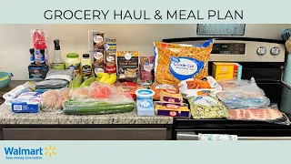 GROCERY HAUL & MEAL PLAN | BUDGET FRIENDLY | WALMART GROCERY PICKUP | FAMILY OF TWO