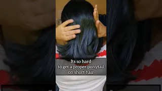 Best ponytail hack for short hair🤯😌| Hairstyle fir short hair😍 #shorts #viral #hack #hairstyle #hair