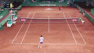 TopSpin 2K25 Alcaraz Medvedev insane slide into attack winner #topspin2k25 #gameplay